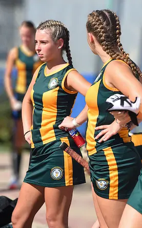 Field hockey athletes during a sports tourism program in Egypt